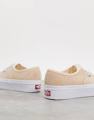 beige platform trainers