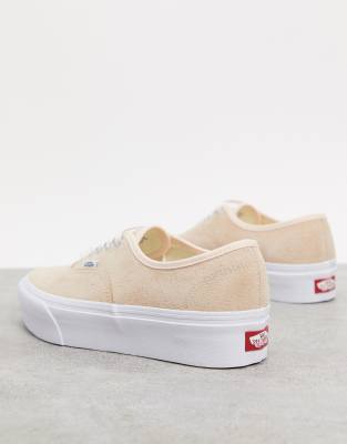 beige platform trainers