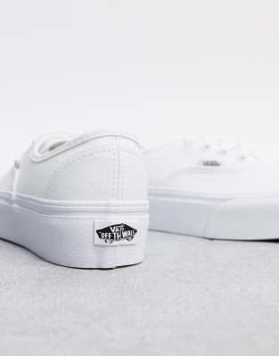vans authentic platform trainer in white