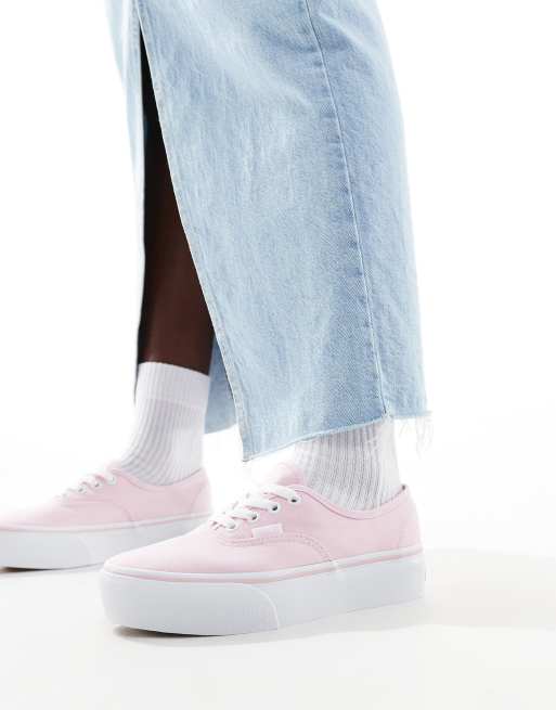  Vans Authentic Platform trainers in light pink