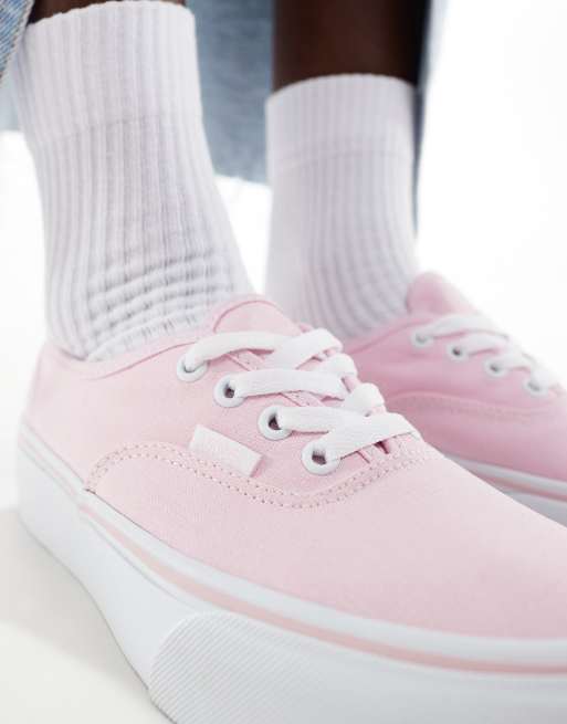 Baby pink platform vans best sale