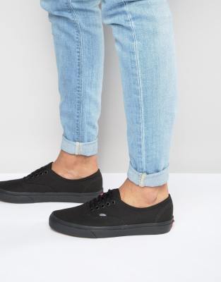 vans authentic plimsolls in black