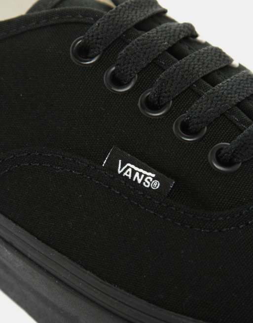 Vans authentic plimsolls store in black vee3bka