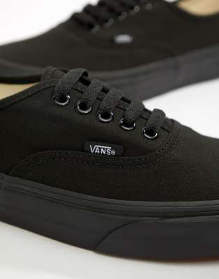 vans authentic plimsolls in black vee3bka