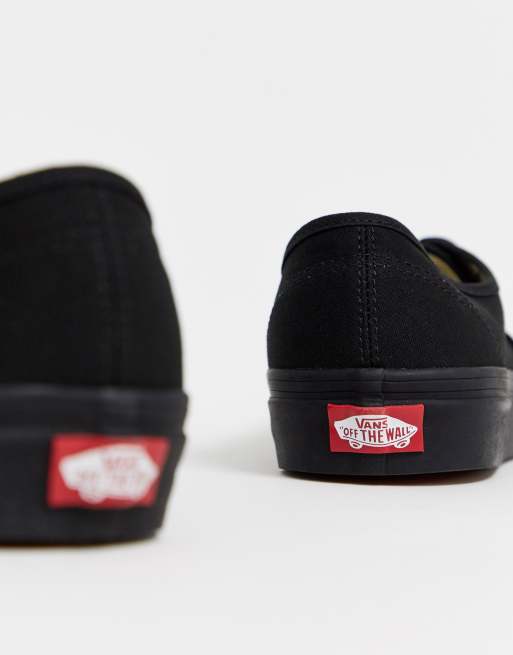 Vans authentic plimsolls in cheap black vee3bka