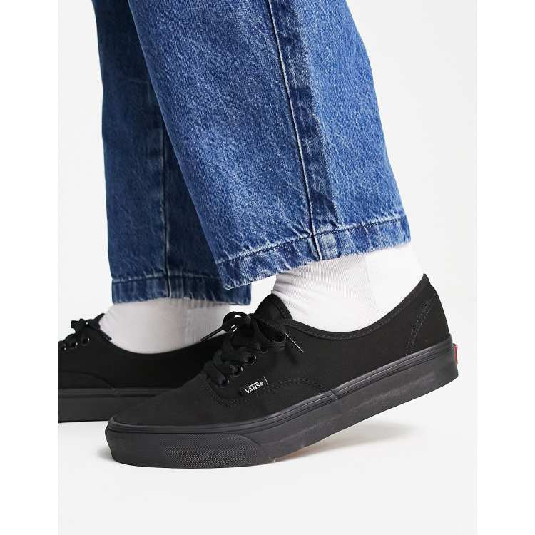 Vans Authentic plimsolls in triple black | ASOS