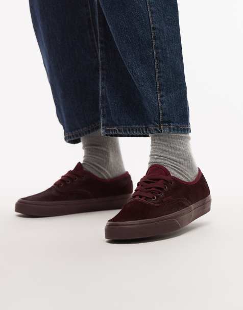 Vans Authentic pony hair sneakers in burgundy - view 1