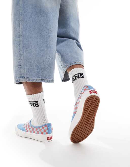 国内配送 VANS PREMIUM AUTHENTIC 44 HERITAGE BLUE Vans Premium – LX Authentic 44 Checkerboard Heritage Blue