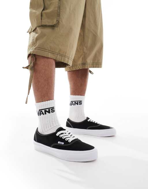 Vans Authentic premium reissue 44 trainers in black/white | ASOS