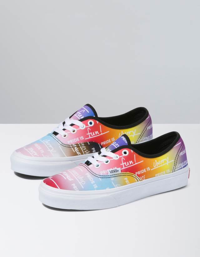 Vans Authentic Pride sneakers in rainbow print