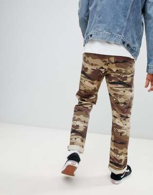 vans camo trousers