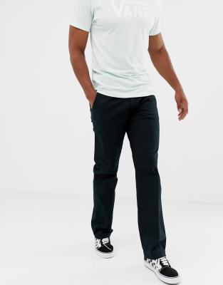 vans black chinos