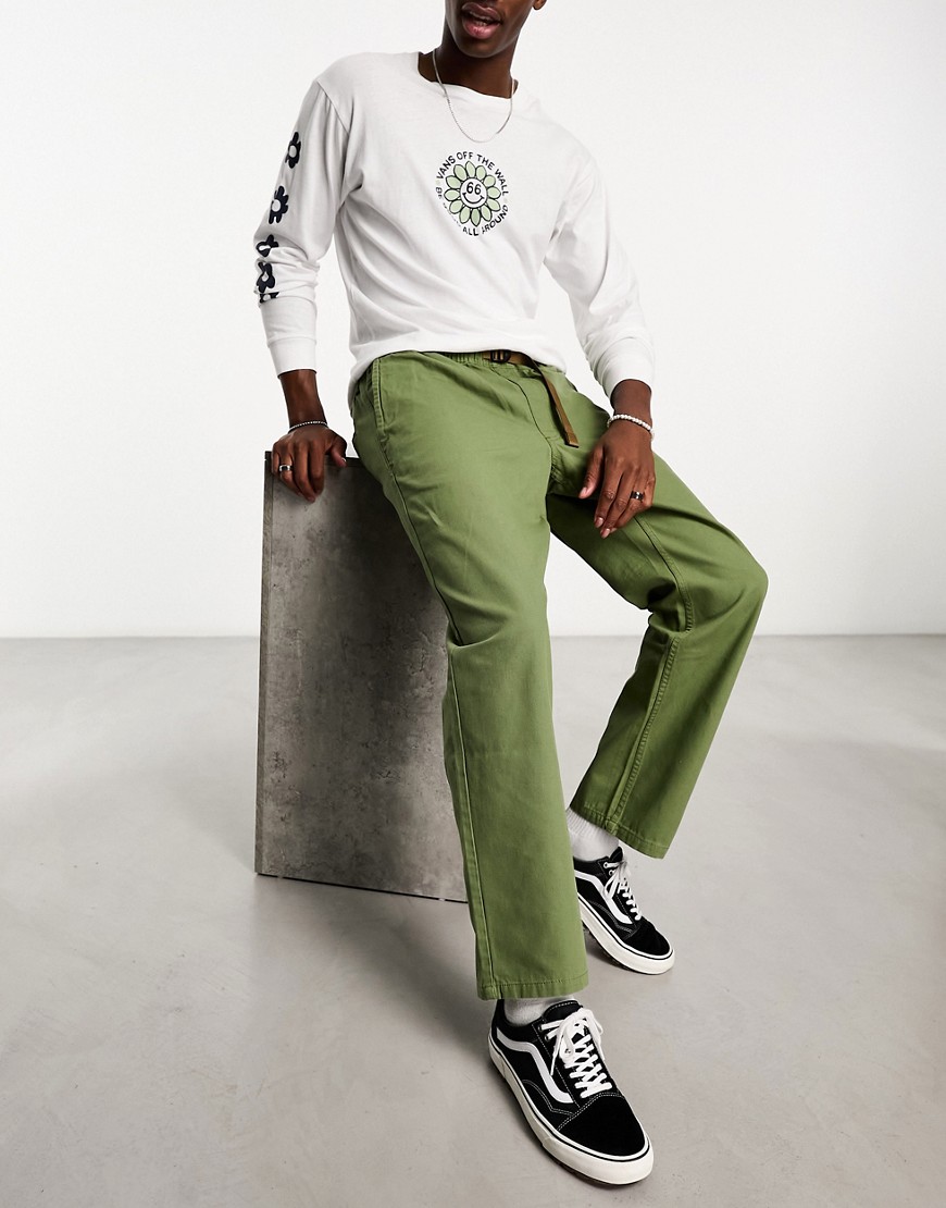 Vans Authentic range relaxed trousers in straight fit green
