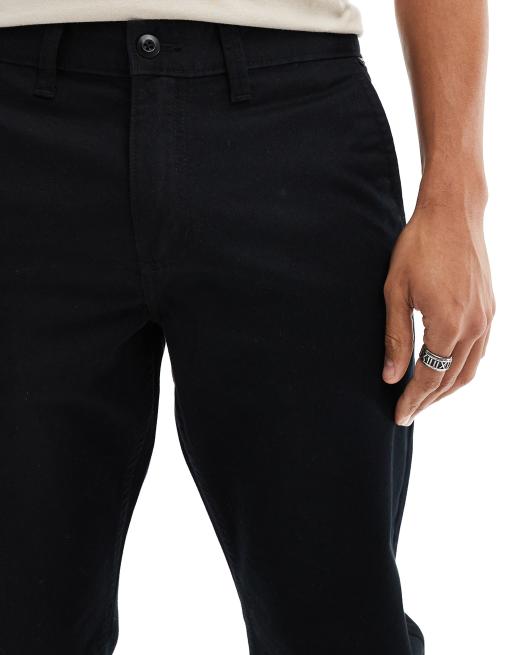 Vans authentic relaxed chino slim fit pants in black, 5 of 5