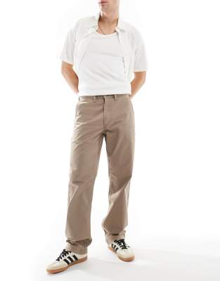 Vans Vans authentic relaxed chino trousers in taupe-Brown