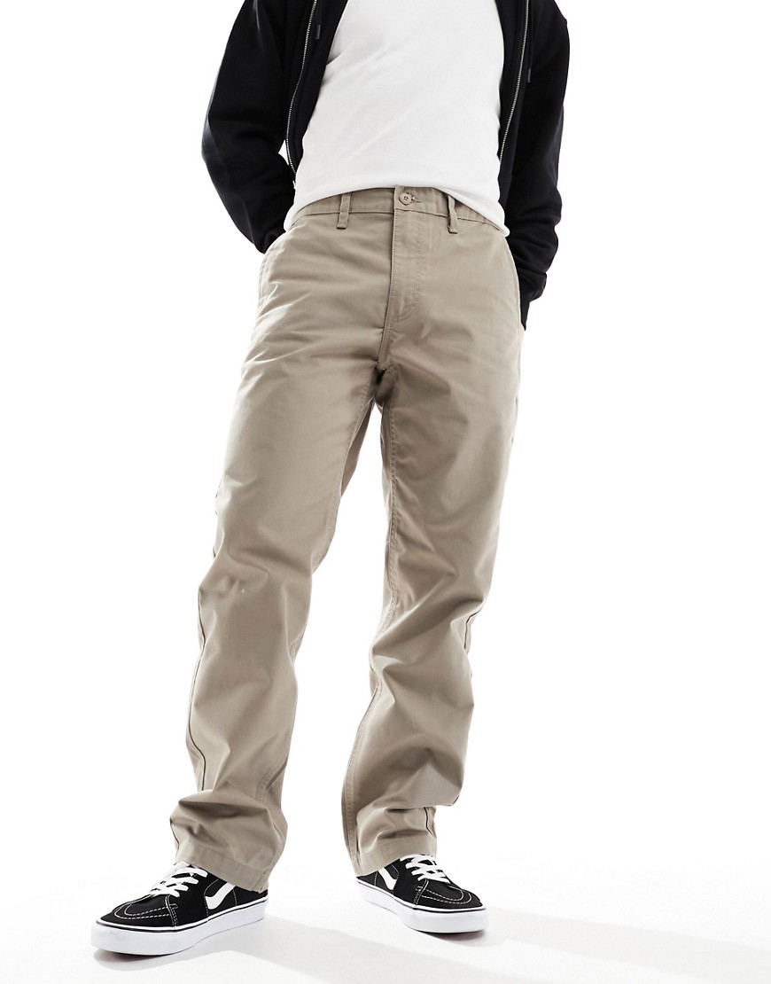 Vans authentic relaxed loose fit chino trousers in taupe-Brown