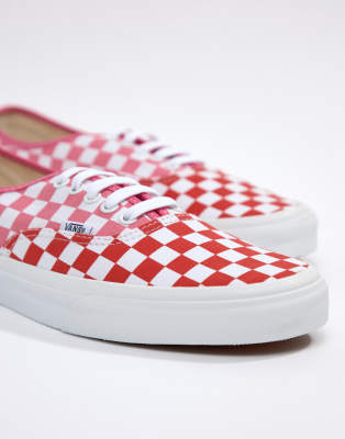 vans scacchi rosa