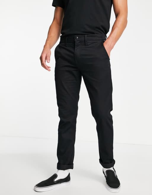 Vans Authentic – Schmal geschnittene Chinohose in Schwarz