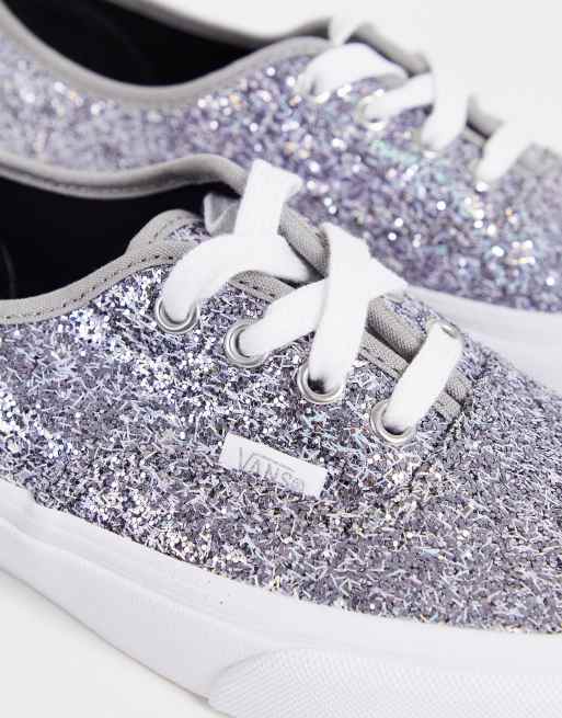 Silver 2024 sequin vans