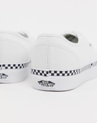 vans authentic shoes check foxing true white