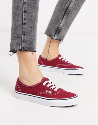 vans authentic red and white
