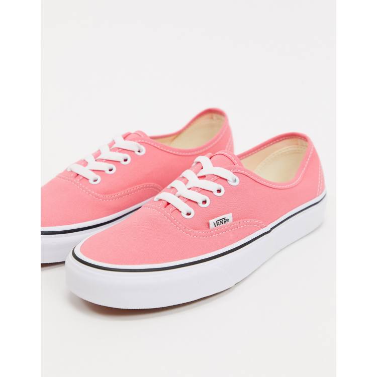 Vans authentic white clearance pink