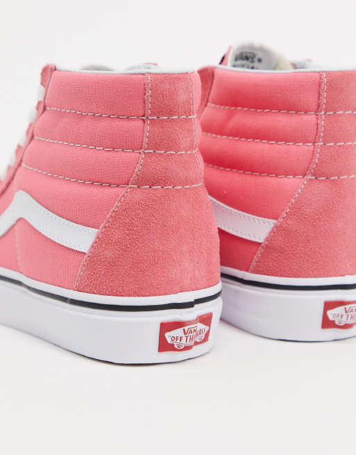 Vans Authentic – SK8-Hi – Rosa och vita sneakers, 3 av 4