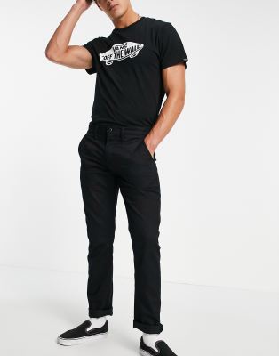 Vans Authentic slim fit chino trousers in black ASOS