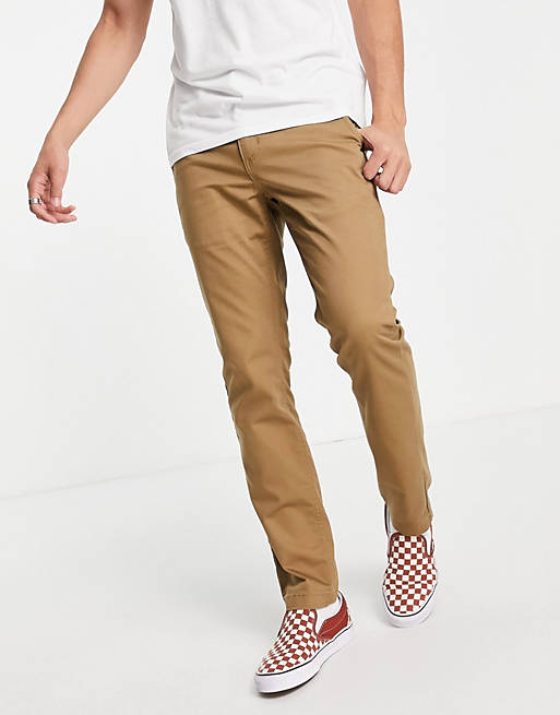 Vans Authentic slim fit chino trousers in brown