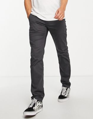 Vans Authentic slim fit chino trousers in grey - ASOS Price Checker