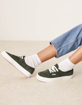 Vans Authentic - Sneaker aus Schweinswildleder in dunklem Olivgrün