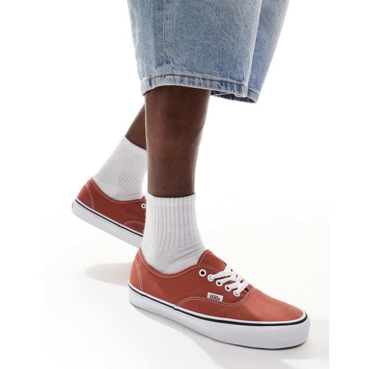 Vans Authentic Sneaker in Dunkelorange und WeiB ASOS