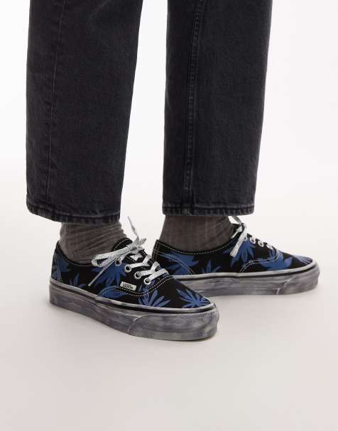 Vans Authentic – Sneaker in Schwarz mit Palmenmuster - view 1