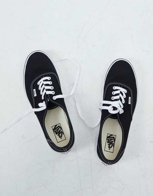 Black and white authentic vans sales