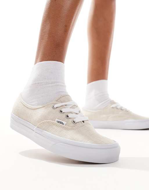 Vans Authentic Sneaker in WollweiB aus sommerlichem Leinen ASOS