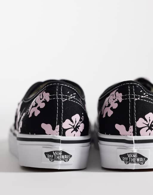 Vans Authentic – Sneaker mit Blattmotiv in Schwarz und Weiß, 3 von 5