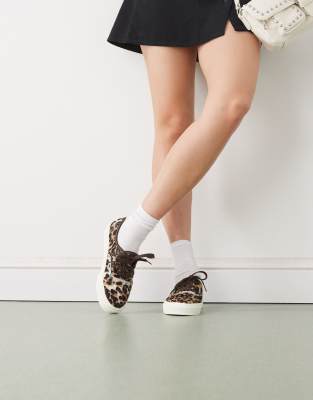 Vans Authentic - Sneaker mit Gepardenmuster-Schwarz