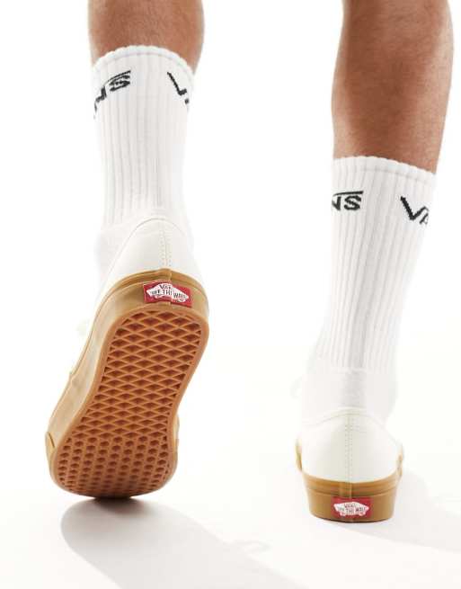 Vans Authentic - Sneakers bianco sporco con suola in gomma, 2 di 5
