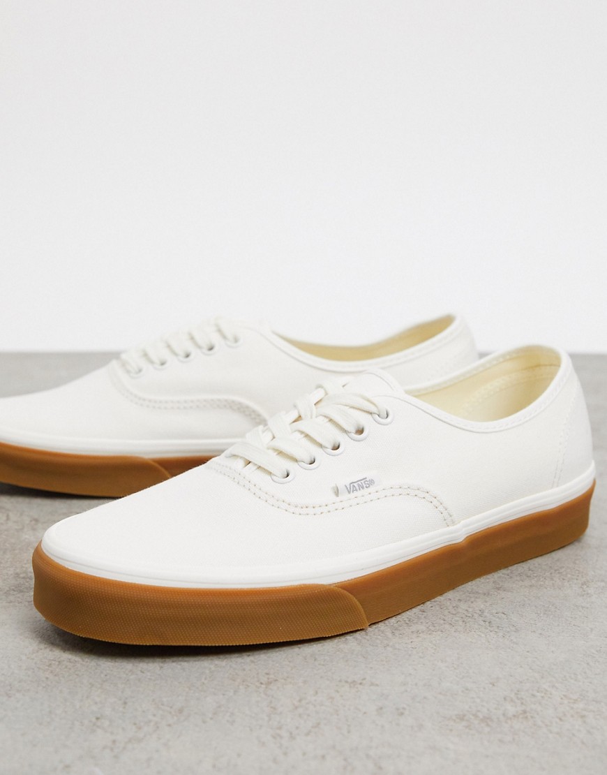 Vans Authentic - Sneakers color marshmallow con suola in gomma-Beige