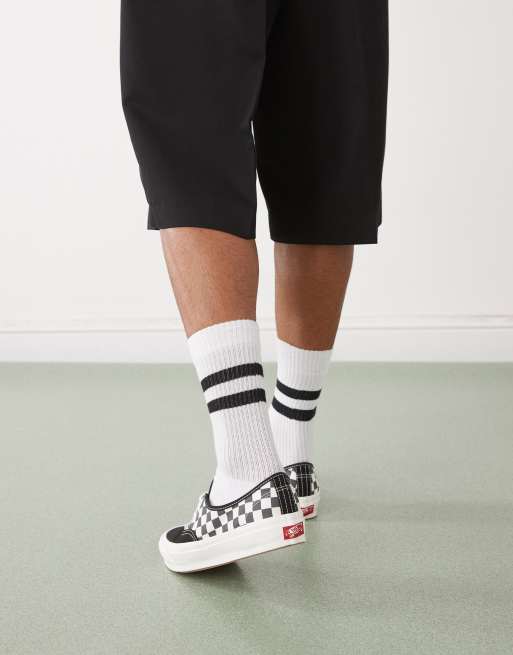 Vans Authentic sneakers in black and white checkerboard, 4 of 5