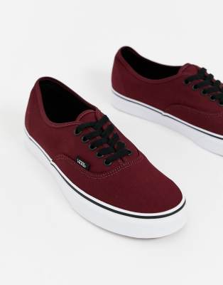 burgundy vans shoes