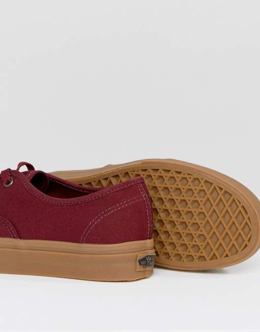 Authentic on sale vans maroon