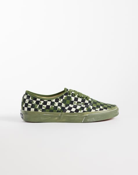 Vans Authentic sneakers in green checkerboard - view 1