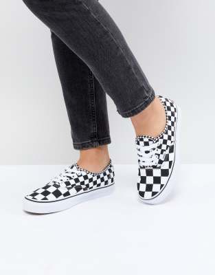 mixed checkered vans