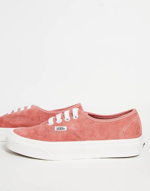 Vans - Authentic - Sneakers in pelle scamosciata di suino, colore rosso