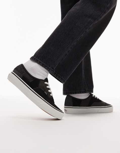 Vans Authentic - Sneakers in zwart met grijze patchwork - view 1