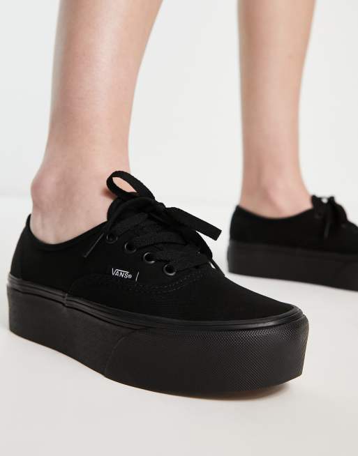 Vans nere on sale suola nera