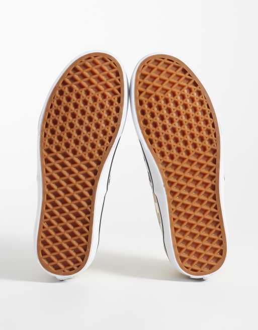 Vans Authentic sneakers w kratę w kolorze beżowym i fioletowym, 5 z 5