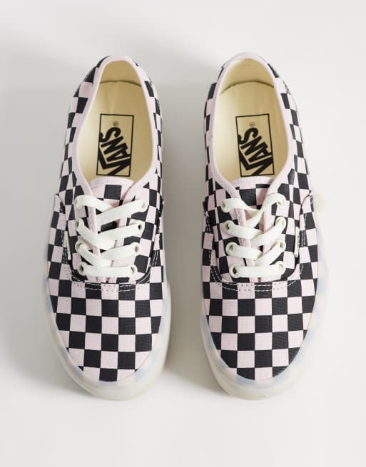 Vans Authentic Stackform rutiga sneakers i rosa och svart, 3 av 5