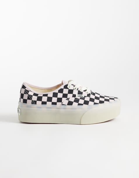 Vans Authentic Stackform Sneaker mit Karomuster in Pink und Schwarz - view 1
